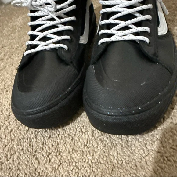 VANS Sk8-Hi MTE- Shoes - High Top Black Glitter Suede Men’s 8.5 Women’s 10 - Picture 3 of 12